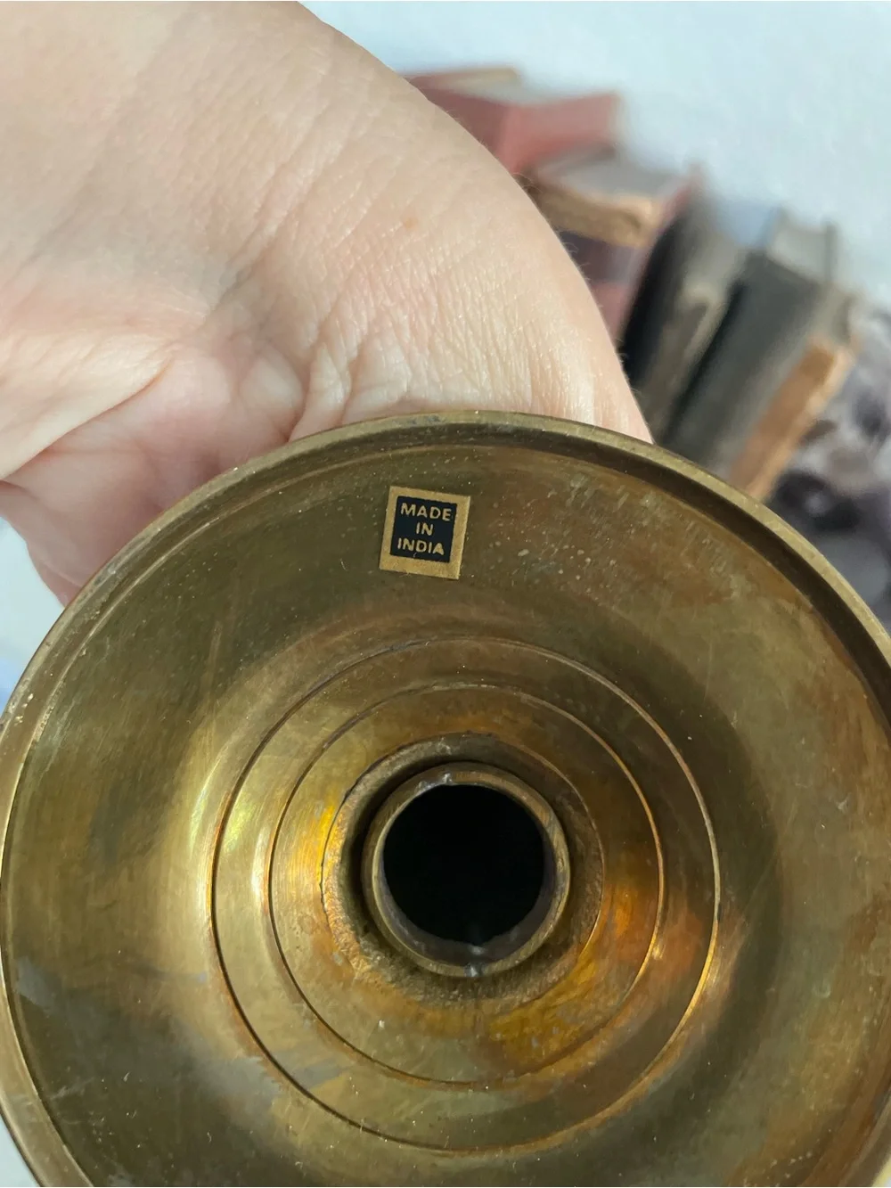 Brass Candle Holder with Spike